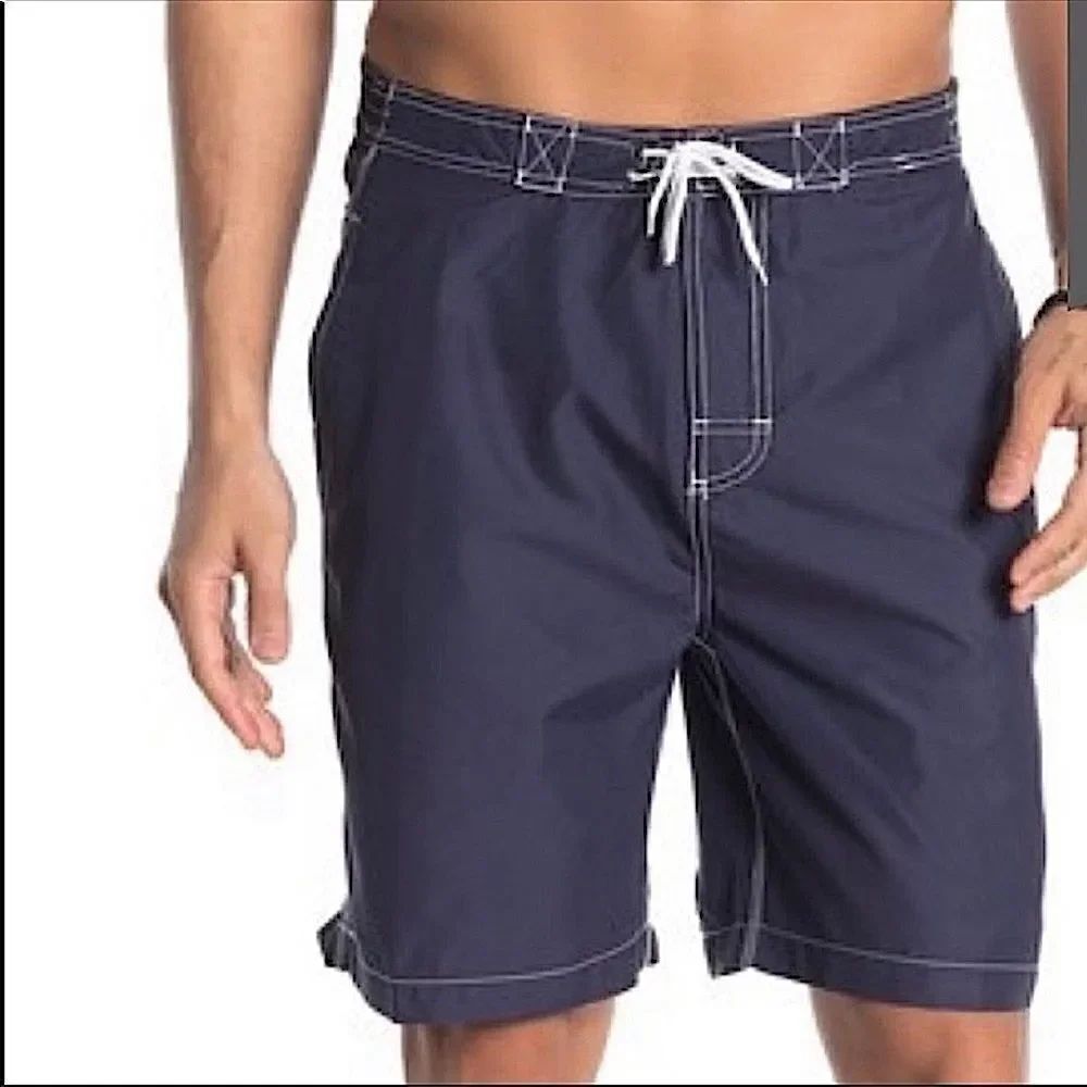 Trunks Navy Swami Hybrid Swim Trunks - Picture 7 of 8